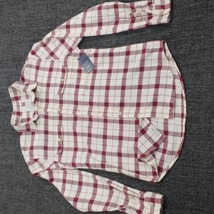 Lucy Brand "Saturday Stretch" button down shirt NWT